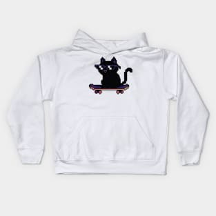 cat skating Kids Hoodie